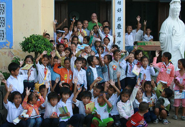 Children of Kim Son Pagoda with thanks to Debi