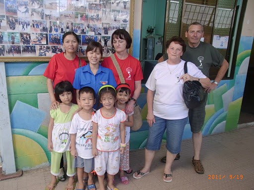 The Team at Vung Tau Orphanage where Jack & Glenys donated a heap of much needed woolen blankets and face washers for the babies!
