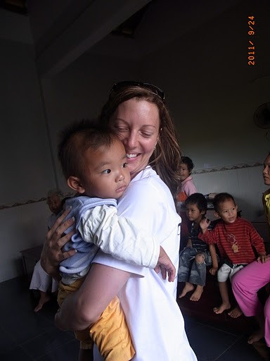 Michelle bonding with a baby boy