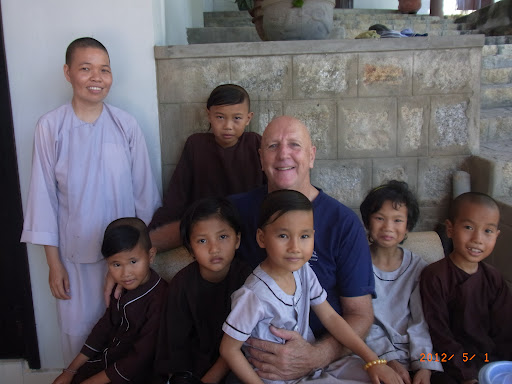 Nun Quang, with some of the children that we Sponsor with Happy Buddha.