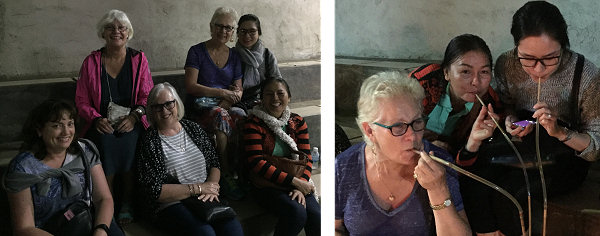 Above Left: Bruce & Sue, table for two (the Saigon River in the background)
Above Right: A typical Junk floating restaurant