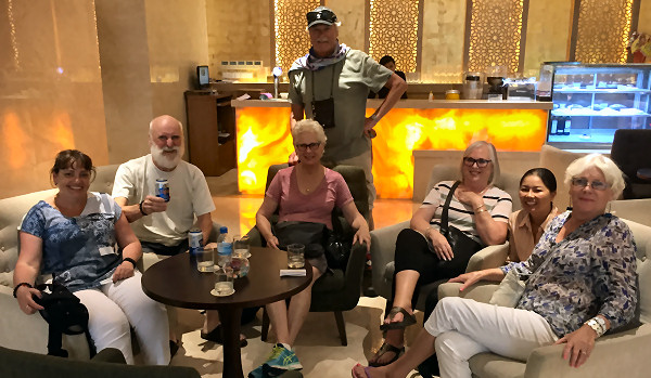 A farewell drink with Loretta & John