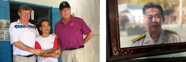 Above Left: Peter Fryers, Hai Ngan & Bruce Coward, always a highlight of my stay in Vietnam, catching up.
Above Right: A proud Hai Ngan, pictured in uniform.