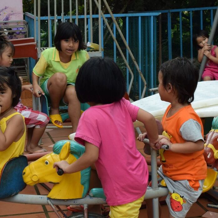 Children playing at Da Lat