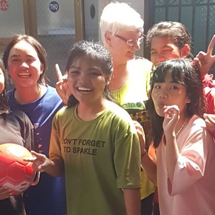 Janice with the girls