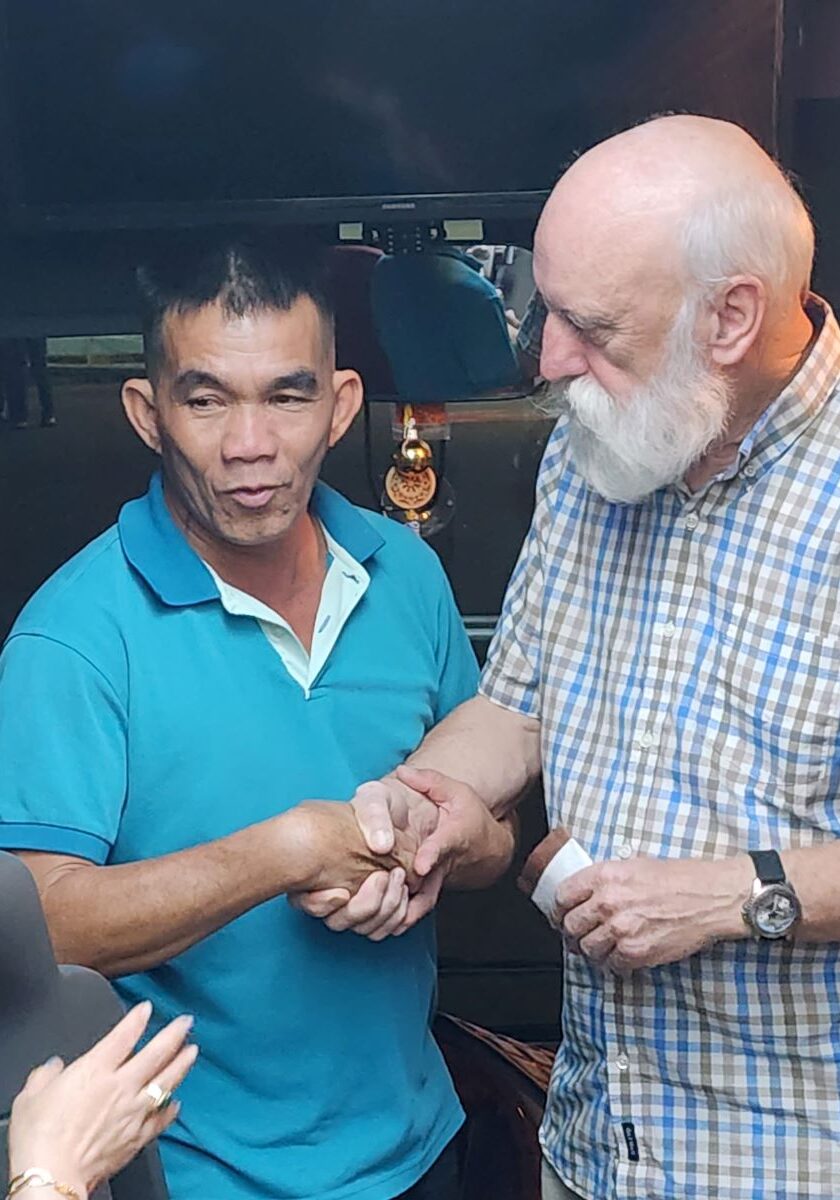 John giving thanks to our driver